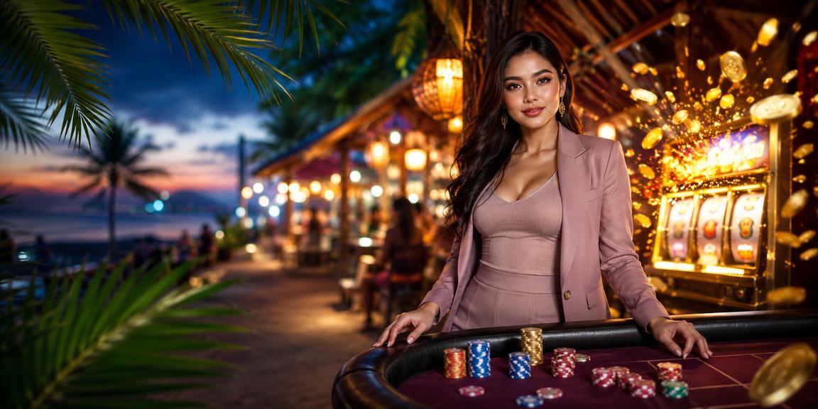 Model bermain slot game di perangkat mobile dengan antarmuka berwarna cerah